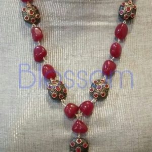 Ruby stones with high quality stones and tassels