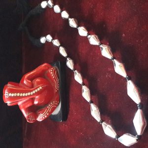 Silver dholki mala