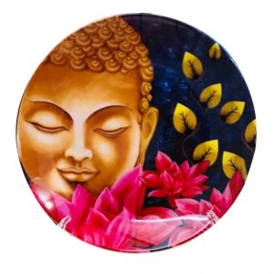 Blue Buddha Wall Plates 7.5 inches