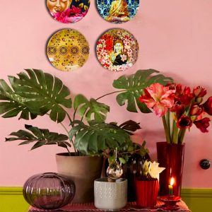 Tranquil Buddha Wall Plates 7.5 & 8 inches, set of 4