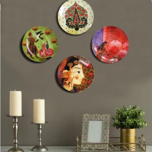 Mughal Heritage Wall Plates , 7. 5 inches, set of 4