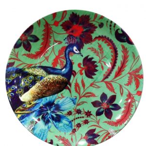 Peacock wall plate 7.5 inches