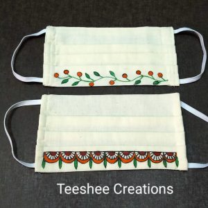 Cotton Masks with Madhubani Handpainting (Set of 2)
