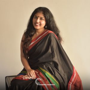 Black with Maroon pallu