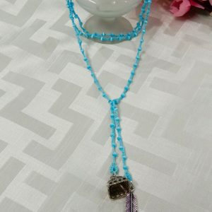 Long Draping Crochet Neckpiece