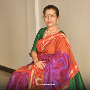 Pink and Green Khun Saree