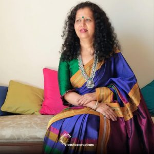 Purple and Pink Khun saree