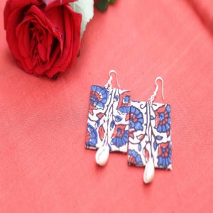 Tree of Life Rectangular Handcrafted Dangler Earring