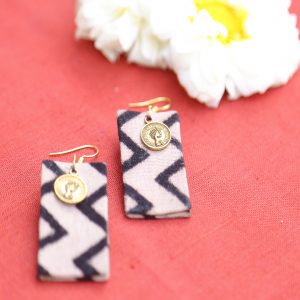 Cream Black Trendy Chyme Earring