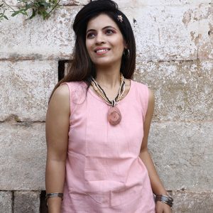 Handwoven Basic Cotton Top With Natural Dyes