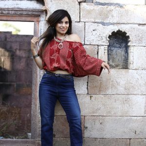 Rose Handwoven Organic Cotton Handloom Crop Top