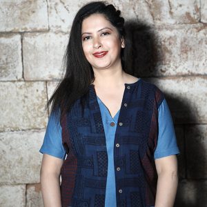 Indigo Organic Cotton Handcrafted Crop Top