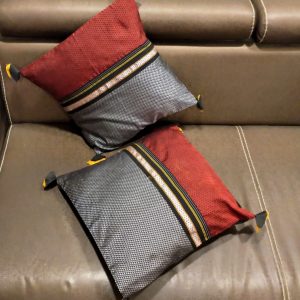 Khun Pillow cover (Grey-Red)
