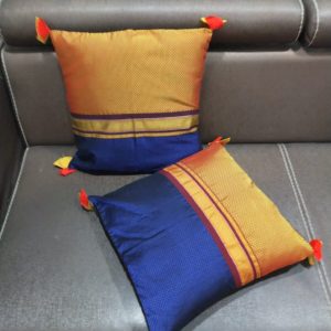 Khun Pillow cover (Blue-Yellow)