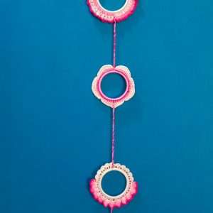 Hand Crafted Bright Crocheted Wall Pendent