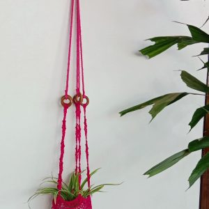 Hand Crafted Magenta thread Crochet Multipurpose Holder