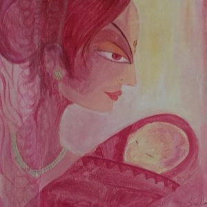 Mamata Acrylic painting on canvas 16”x16”