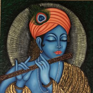 Krushna paintings mix media. 24”x24” in size