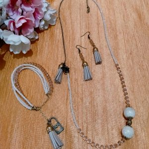 Designer Handmade Glass Crystal Jewellery Set