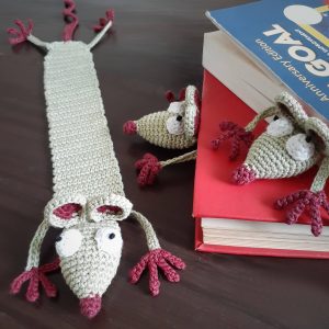 Handcrafted Amigurumi Rat Bookmark
