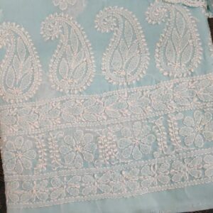 Unstitched Cotton Fabric with Boota Jaal Motif Full Sleev3