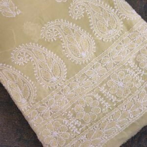 Unstitched Cotton Fabric with Boota Jaal Motif Full Sleev5