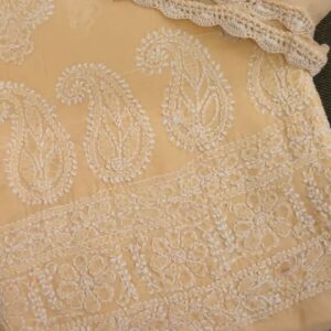 Unstitched Cotton Fabric with Boota Jaal Motif Full Sleev6