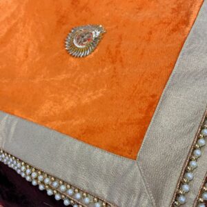 Velvet shawl in beautiful Orange colour with