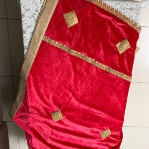 Velvet shawl in beautiful Red colour