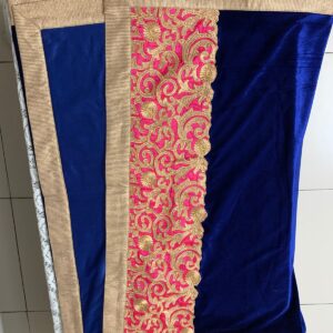 Velvet shawl in beautiful Navy Blue colour