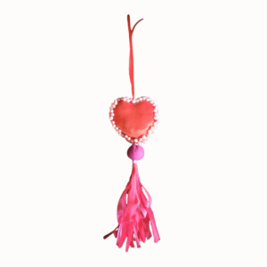 Sahaj Heart Dangler for Valentine Day Decoration Items/Home Wall Decor/Hand-Crafted Red Heart for Girlfriend Boyfriend Husband/Propose Day Marriage Proposal - Pack of 1 (Dangler-2)