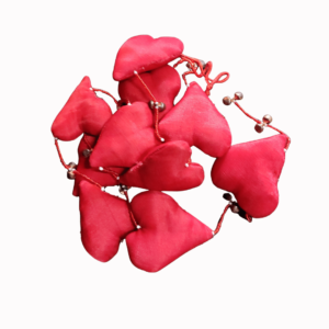 Sahaj Heart Dangler for Valentine Day Decoration Items/Home Wall Decor/Hand-Crafted Red Heart for Girlfriend Boyfriend Husband/Propose Day Marriage Proposal - Pack of 1 (Dangler-3)