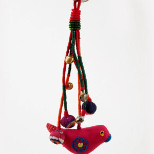 KEYCHAIN - Beaded Balls and Bird