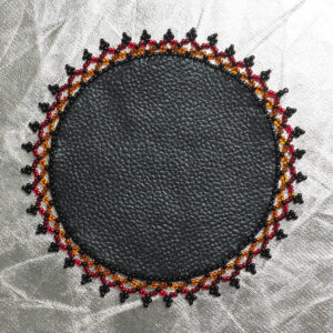 Rexine Round (Set of 6) (Assorted Colors)