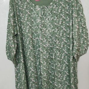 Crushed Cotton Floral Top