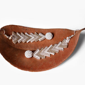 Arrow Beaded Ball Earrings