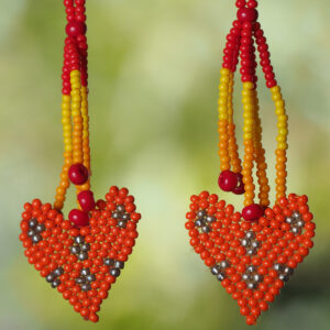 Heart Beaded Earrings