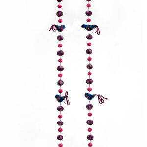 Blockprint Series Bird & Fabric Balls Design Dangler Set of 2