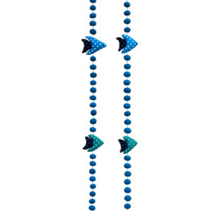 Blue Polka Dots Fish Design Dangler Set of 2.