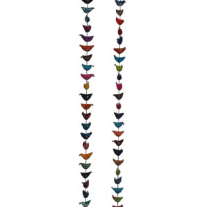 multicolours Blockprint Series only Balls Design Dangler Set of 2.