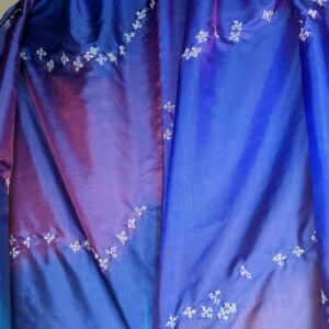Puresilk shaded  stole with Kasuti hand embroidery